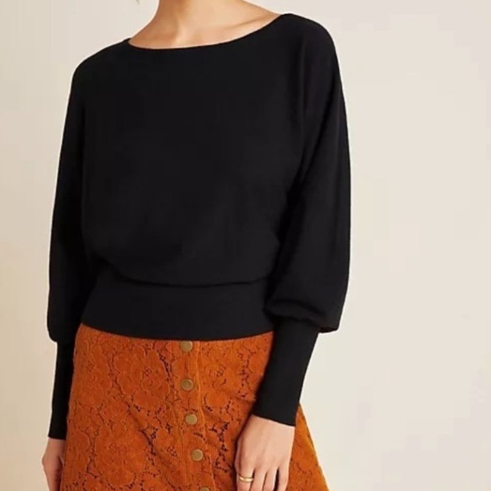 Anthropologie Denise Dolman-Sleeved Sweater Black